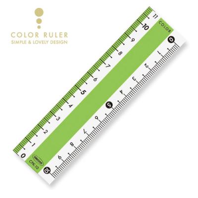 カラー直線定規10cmグリーン | 共栄プラスチック