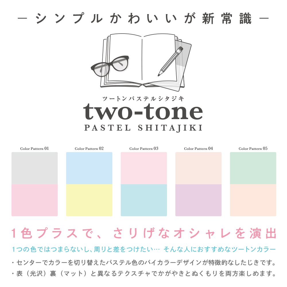 two-toneパステルシタジキB5 カラー05 - 共栄プラスチック